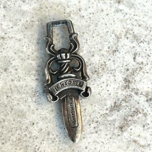 Chrome Hearts Sterling Silver Dagger Zipper Pendant